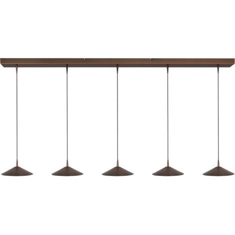 Lampe suspendue à 5 lumières Ceppo Brun cacao Ø 22cm - 2151-15-15-160-5-22 (1/3)