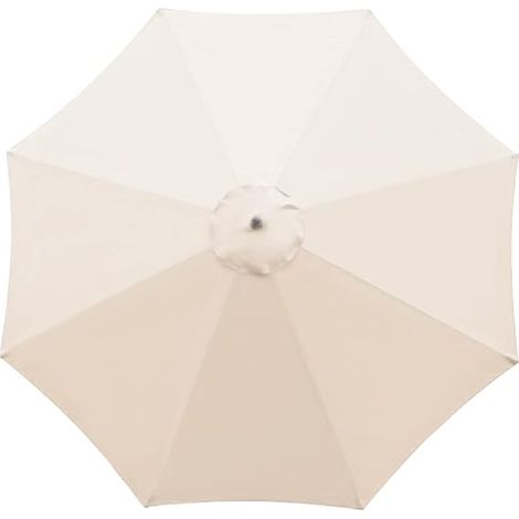 Ampio telo di ricambio per ombrellone da giardino da 3 m con 8 stecche, ideale per tavolo da esterno, patio, giardino, spiaggia, piscina e terrazzo (solo telo). (1/5)