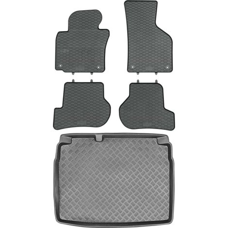 Ensemble de tapis de sol en caoutchouc pour Volkswagen Golf V Hatchback (2003-2009) + tapis de coffre (1/5)