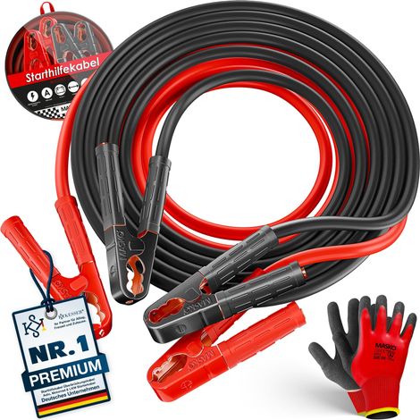MASKO® Cables de arranque 6/12/24 V de cobre - 4 m, 1500 A