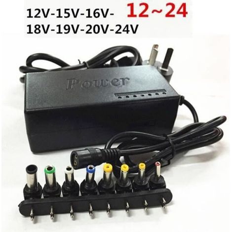 Chargeur Universel - 96 W - 8 Embouts - Entrée Ac 110-240 V - Pour Ordinateur Portable - 1 Pièce (1/4)