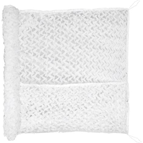 Filet de Camouflage 3x4m Blanc, Toile Ombrage Exterieur 3x4 Double Couche, Voile d'Ombrage Camouflage Renforcé pour Chasse, Jardin et Fête (1/5)
