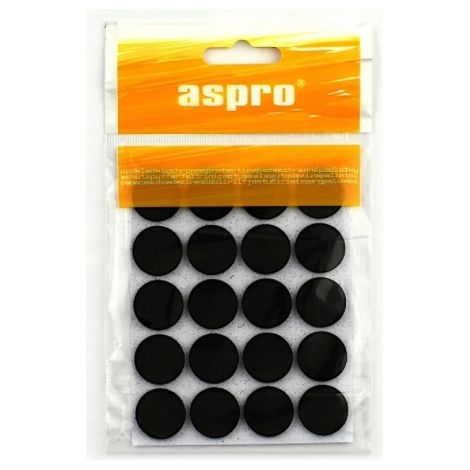 Almohadillas de fieltro autoadhesivas, negras, diámetro 28 mm, 12 uds.