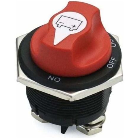 Coupe Circuit Batterie, Isolateur de Batterie Amovible, Interrupteur de Batterie 12V-32V DC 200A on-Off-Out pour Moto Marine Boat Caravan Car Vehicles (200 A)