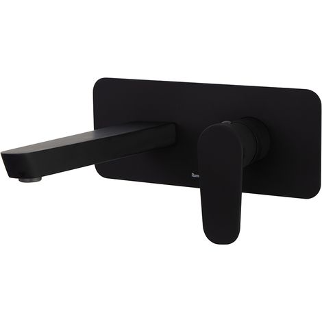 Grifo de Lavabo Monomando Empotrado Negro Mate, 1 Florón y con Sistema S2 de Ahorro de Agua Serie Alexia (1/3)