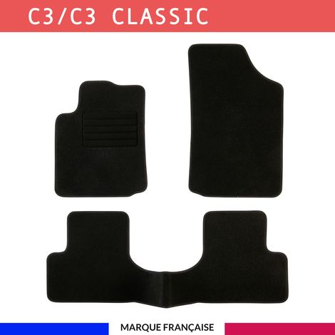 Tapis de voiture - Sur Mesure pour C3 / C3 CLASSIC (2002 - 2010) - 3 pièces - Tapis de sol antidérapant pour automobile (1/4)