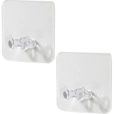 Support Adhésif Pour Prise - Fixation Murale Sans Perçage - Compatible Prises Bipolaire Et Tripolaire - Taille 6x6x2 cm - 2 Pièces (1/5)