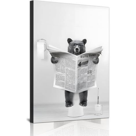 Poster Parete Animali Decorazione Bagno Nero 50x70 cm (1/5)