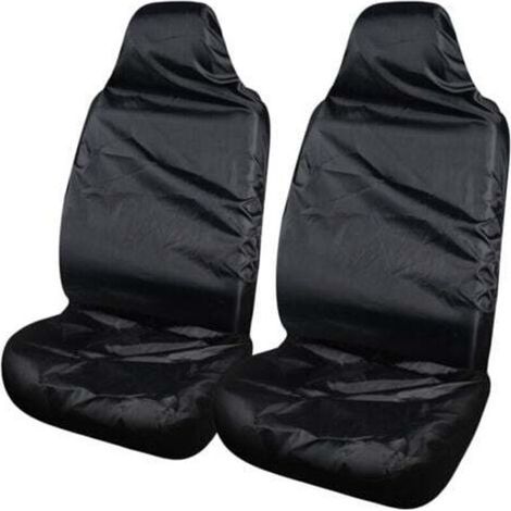 Thick, Waterproof Black Car Seat Covers, 2-Pack (1/4)