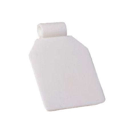 Merriway BH02683 Porta-Prezzi in Plastica per Ganci a Occhiello Euro per Pannello Forato, Bianco, Set di 100 Pezzi (1/2)