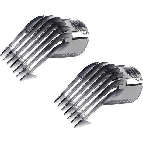Lot de 2 peignes de coupe et guides de rasage compatibles avec les tondeuses Philips QC5130, QC5105, QC5115 et QC5120 (diamètre réglable de 3 à 21 mm). (1/5)