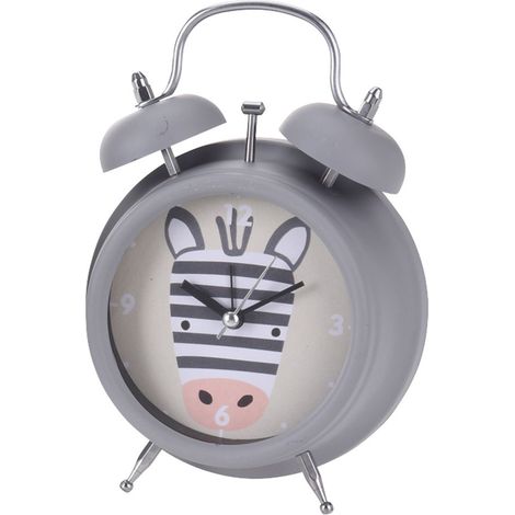 Kinderwecker, graues Zebra (1/2)