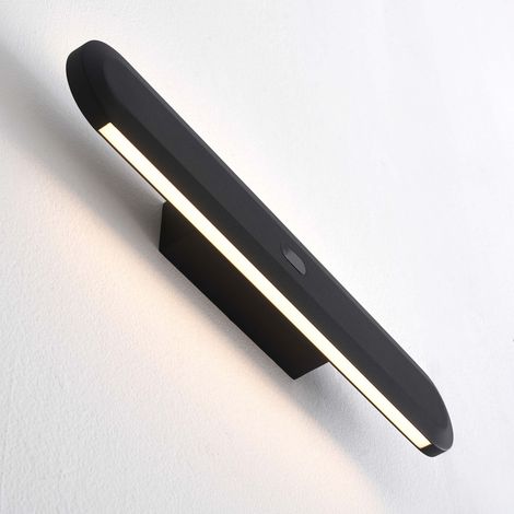 Schwarze LED-Wandlampe für Innenräume mit Dimmer und Sensor -Aika