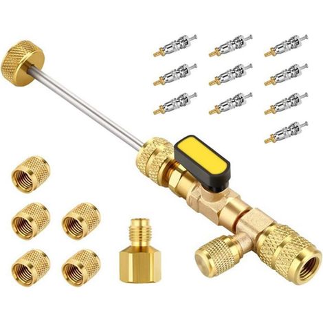 Outil de démontage de Noyau – Outil Hvaac, kit d'installation Extracteur de Valve de Noyau HVAC, kit, Solution de réparation et d'entretien pour Les systèmes de Refroidissement (1/5)
