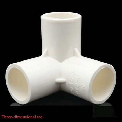 Raccord rapide pour tuyau PVC (3 voies, blanc - 20 mm) - Disponible en 3/4/5/6 voies - Support de tuyau pour arrosage de jardin - Outils manuels (1/5)