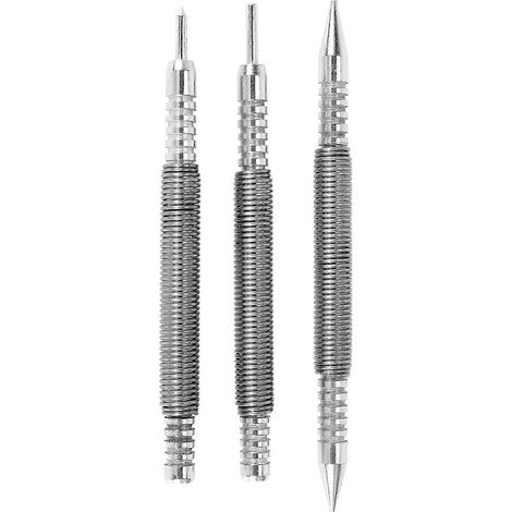 3-teiliges Nagelset und Scharnierstift-Werkzeug, Körner, federbelastetes Nagelset für Türen, 1/32 Zoll, 1/16 Zoll Doppelkopf, 1/8 Zoll-JXLGV (1/5)