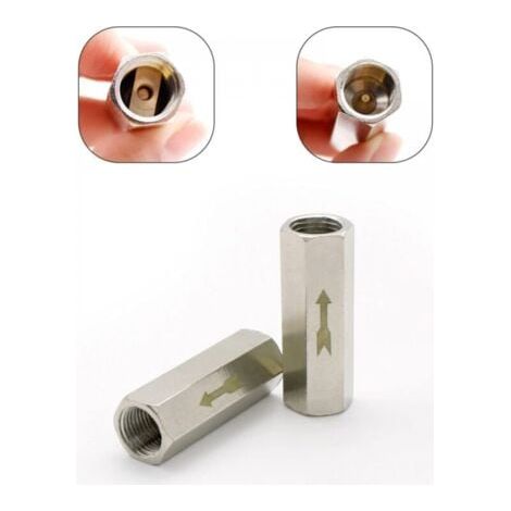2 Pièces Clapet Anti-Retour 1/8" Clapet Anti-Retour Hexagonal Air, Clapet Anti Retour à Sens Unique,Pour Réservoir Sous Pression de Chaudière (1/5)