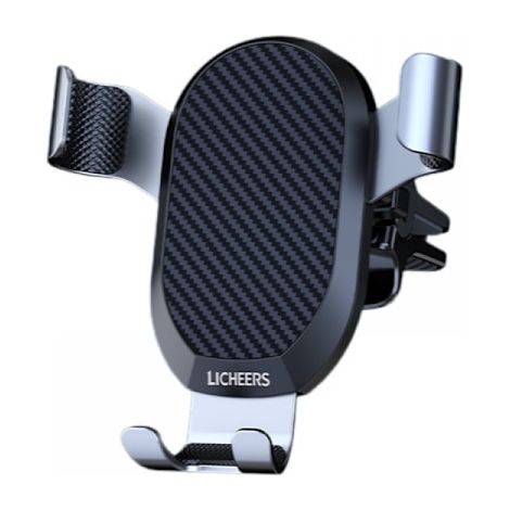Support de téléphone portable pour voiture [Pince améliorée pour une stabilité optimale] Support de téléphone portable pour voiture avec fixation sur grille d'aération, mains libres, compatible avec t