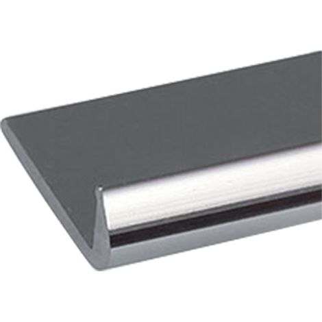 PROFILO PER FAI DA TE TIPO 'UNGHIETTA' mm 18 x 1 - mt 2 argento brillante- 15 pezzi  - UNIKO