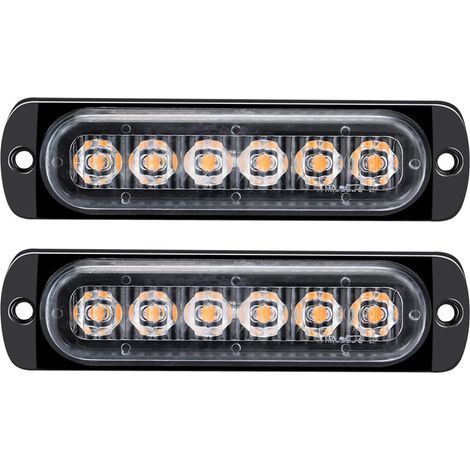 DC12-24V LED Ambre Lumières Stroboscopiques Véhicules Camions Kit (1/5)