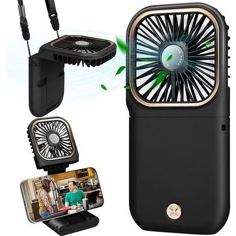 Ventilatore da soffitto portatile silenzioso, mini ventilatore USB, ventilatore portatile pieghevole ricaricabile USB (1/5)
