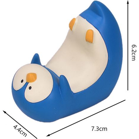 Support de téléphone/tablette mignon en forme de requin, dauphin ou pingouin, style aquarium océanique. Support de bureau/support paresseux pour téléphone/tablette. Support de téléphone pingouin. (1/5)