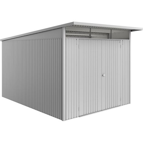 Casetta da Giardino in Metallo AVANTGARDE A8 ECO Biohort con Porta a Due Battenti Silber-Metallic
