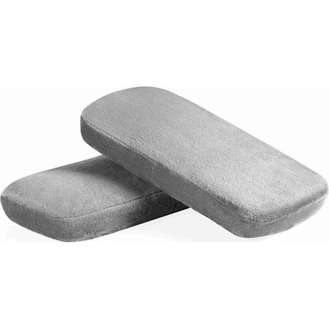 Coussin d'accoudoir en mousse à mémoire de forme pour chaise de bureau avec housse amovible pour soulager la pression sur les coudes et les avant-bras (1/4)