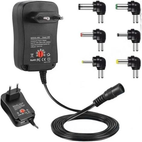 Netzteil – 30 W – 6 Steckdosen – 3 V auf 12 V – Für den Innenbereich – Elektrisch