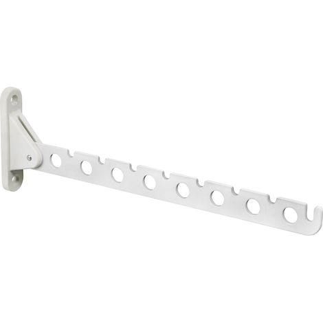 Kleiderlüfter Janiu klappbar, für 8 Bügel, Tiefe 310 mm, Stahl Signalweiß (1/2)