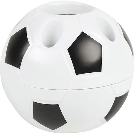 Porte-stylo créatif, boîte à stylos multifonctionnelle en forme de ballon de football, porte-stylo rond en plastique à monter soi-même, design poreux, contenant à stylos pour la maison, le bureau et l (1/4)