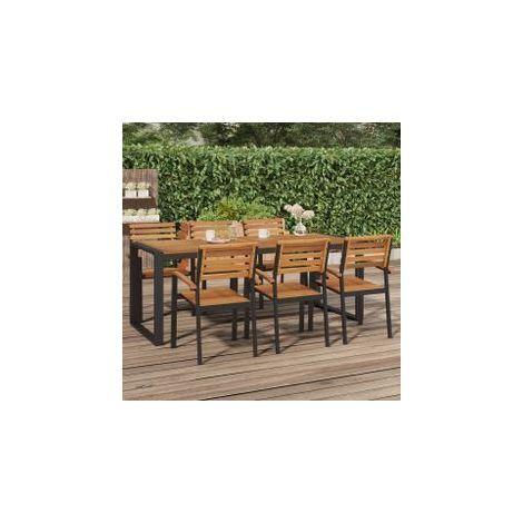Table de jardin et pieds en forme de U 200x90x75 bois acacia
