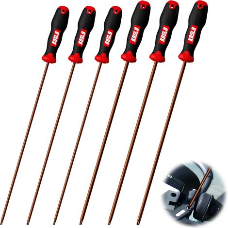 Lot de 6 tournevis Torx longs magnétique, long étoile 300 mm, ensemble plastique (T10, T15, T20, T25, T27, T30) (1/5)