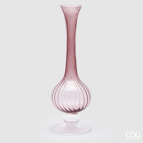 EDG Enzo De Gasperi Vaso Collolungo Righe H 55 Cm D 18 Cm Antique Pink (1/3)