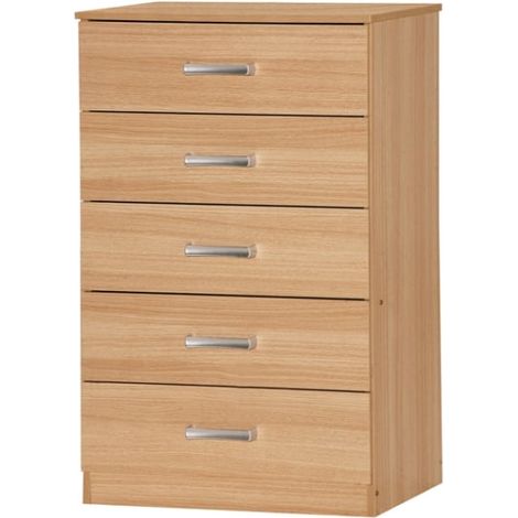 Stylish Oak Finish Bedroom Chest