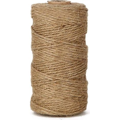 Corde de jute naturelle 6 mm x 200 m, idéale pour le jardinage, le bricolage et les griffoirs manuels pour chats (1/5)