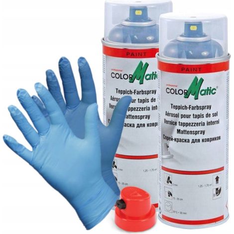 Spray Motip para alfombras y moquetas, negro, 2 x 400 ml + aditivos. (1/5)