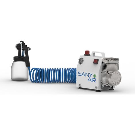 Compresseur Aerotec SANY AIR pour la désinfection des surfaces, y compris flacon pulvérisateur, 230 V