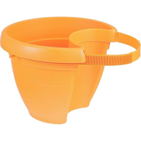 Pot de Fleurs Suspendu en Plastique Orange, Léger et Facile à Utiliser, Jardinière Murale Pratique pour Économiser de l'espace dans Petits Espaces (1/5)