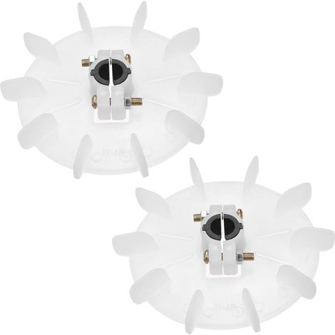 Sourcing Map Lot de 2 hélices ventilateur en plastique blanc 10 pouces diamètre intérieur (13-14 (1/5)