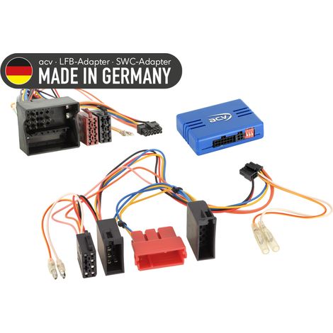 Adaptador para volante Mercedes/Smart/VW ISO/ISO de 10 pines/Mini ISO/Quadlock