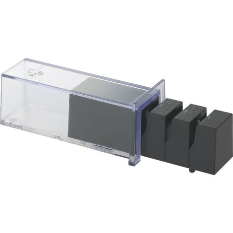 KAI Seki Magoroku afilador de diamante y cerámica para hojas afiladas en un solo lado - Granulación cerámica 150 (2x), diamante 270 (2x), cerámica 1000 (2x) Dimensiones 13,8 x 5,1 x 5,7 cm