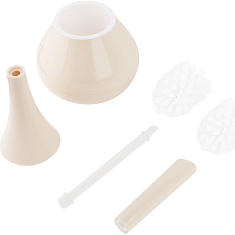 Ensemble Brosse Toilette Sur Pied Avec Support - Matériau Abs Durable - Tête Amovible Pour Nettoyage Facile - Design Ergonomique Anti-éclaboussures - Couleur Jaune - 1 Pièce (1/5)