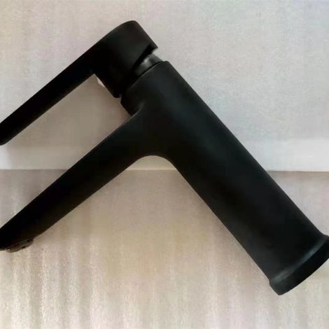 Foreign Trade Washbasin Faucet, Hot and Cold Water Household Bathroom Sink Washbasin Vanity Single Faucet -- Black Tianfu Low Model