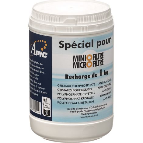 Recharge 1kg cristaux polyphosphate