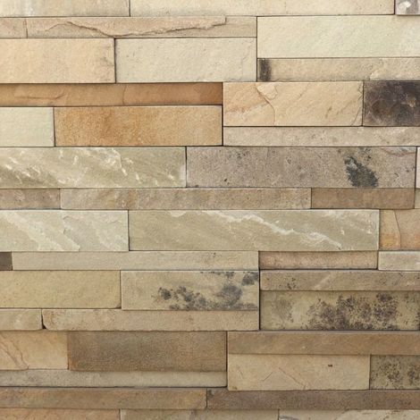Plaquette de parement Deco Panel Grès Sable - 57x15 cm - Paquet de 0.513 m² - Ti'ma Stone