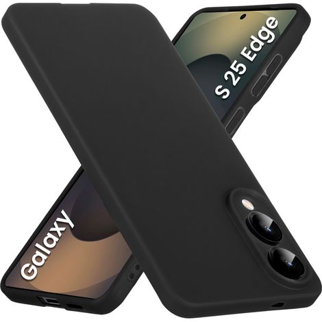 Coque en TPU mat pour Samsung Galaxy S25 Edge - Noir (1/5)
