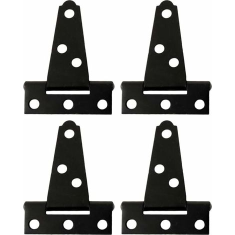 Cerniera triangolare in ferro verniciato nero da 5 cm (2 pollici), cerniera a T in acciaio inossidabile per porte, mobili, cancelli e finestre, ecc. (1/5)