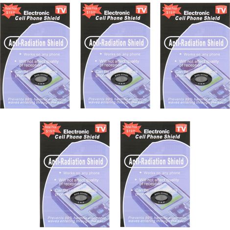 5 Autocollants Anti Rayonnement 5G pour Téléphone, Ordinateur Portable et Tablette - Protection EMF (1/5)
