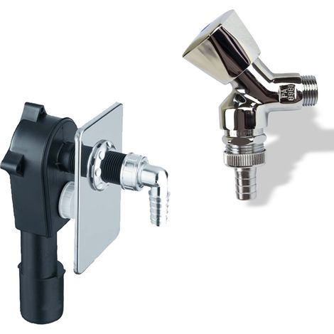Anschluss-Set Unterputz Siphon DN50/40 und 1/2 Geräteventil (1/2)